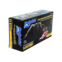 Dolphin Pudrasız Çok Amaçlı Siyah Nitril Eldiven 100'lü M Dolphin Pudrasız Çok Amaçlı Siyah Nitril Eldiven 100'lü M