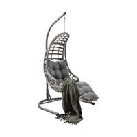 Capri Swing Bodrum Tekli Rattan Bahçe Salıncağı Balkon Salıncağı Gri Capri Swing Bodrum Tekli Rattan Bahçe Salıncağı Balkon Salıncağı Gri