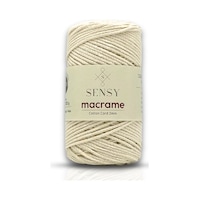 Sensy Premium Koton Pamuk Makrome İpi Ekru 2mm Cotton Zincir Makrome Çanta İpi Supla İpi Koton İp Sensy Premium Koton Pamuk Makrome İpi Ekru 2mm Cotton Zincir Makrome Çanta İpi Supla İpi Koton İp