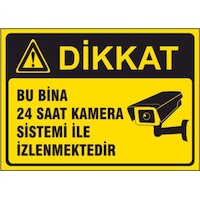 5 Adet Bu Bina 7/24 Kamera Sistemi Ile Izlenmektedir Levhası 5 Adet Bu Bina 7/24 Kamera Sistemi Ile Izlenmektedir Levhası