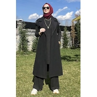 Rabia Şamlı Apoletli Antrasit Yelek Normal