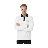 Deepsea Erkek Beyaz Relax Fit İçi Polarlı Polo Yaka Sweatshirt Pamuklu Kalın Sweatshirt 2600762 Beyaz Deepsea Erkek Beyaz Relax Fit İçi Polarlı Polo Yaka Sweatshirt Pamuklu Kalın Sweatshirt 2600762 Beyaz