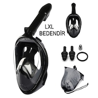 Lxl Beden Dalış Maskesi Ekipmanları 360 Derece Full Face Dalış Maskesi Buğu Önleyici Yüzme Gözlüğü Şnorkel Siyah Lxl Beden Dalış Maskesi Ekipmanları 360 Derece Full Face Dalış Maskesi Buğu Önleyici Yüzme Gözlüğü Şnorkel Siyah