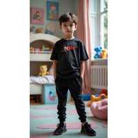 Uyguntarz Çocuk Atatürk Tasarım Basklı Tshirt Eşofman Takımı Siyah Uyguntarz Çocuk Atatürk Tasarım Basklı Tshirt Eşofman Takımı Siyah