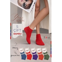 Kral Socks Kadın Kaliteli Bambu Patik 5'li Dikişsiz Görünmez Parfümlü Çorap Asorti 5 Kral Socks Kadın Kaliteli Bambu Patik 5'li Dikişsiz Görünmez Parfümlü Çorap Asorti 5