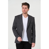 Bonesti Erkek Slim Fit Blazer Ceket Antrasit Kırçıllı Bonesti Erkek Slim Fit Blazer Ceket Antrasit Kırçıllı