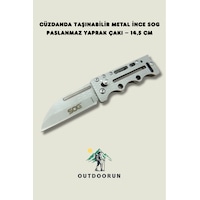 Cüzdanda Taşınabilir Metal İnce Sog Paslanmaz Yaprak Kamp Çakı 14,5 Cm Açık Gri Cüzdanda Taşınabilir Metal İnce Sog Paslanmaz Yaprak Kamp Çakı 14,5 Cm Açık Gri