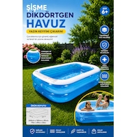 200x150x50 Cm Şişme Dikdörtgen Havuz Mavi 200x150x50 Cm Şişme Dikdörtgen Havuz Mavi