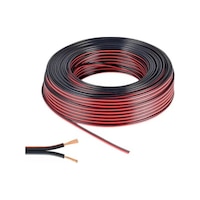 Sas Kablo Cca Kordon Siyah Renk Çok Telli Tam Kesit 100 Metre 2 x 0.75 MM Sas Kablo Cca Kordon Siyah Renk Çok Telli Tam Kesit 100 Metre 2 x 0.75 MM