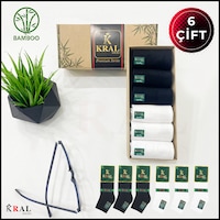 Kral Socks Erkek Çorap 6 Çift Dikişsiz Yazlık Bambu Kısa Patik Kutulu Set Kral Socks Erkek Çorap 6 Çift Dikişsiz Yazlık Bambu Kısa Patik Kutulu Set