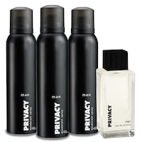 Privacy Man Erkek Parfüm EDT 100 ML + Deodorant 3 x 150 ML Privacy Man Erkek Parfüm EDT 100 ML + Deodorant 3 x 150 ML