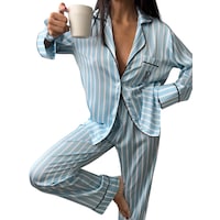 Victoria"s Secret İpeksaten Pijama Takımı Mavi Victoria"s Secret İpeksaten Pijama Takımı Mavi