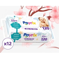 Poyrix Islak Havlu Ultra Soft 120'li x12 12'li Set Poyrix Islak Havlu Ultra Soft 120'li x12 12'li Set
