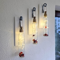 Led Işıklı, Beyaz Renkli Duvar Dekor, Üçlü Set Led Işıklı, Beyaz Renkli Duvar Dekor, Üçlü Set