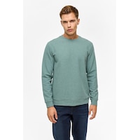 Süvari Haki Regular Düz Bisiklet Yaka Sweatshirt-38791 Haki Süvari Haki Regular Düz Bisiklet Yaka Sweatshirt-38791 Haki