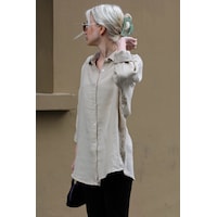 Madmext Bej Muslin Kumaş Basic Kadın Gömlek Mg1660 Bej Madmext Bej Muslin Kumaş Basic Kadın Gömlek Mg1660 Bej