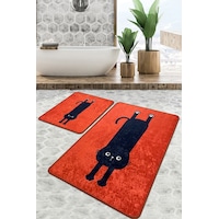 Comfort Banyo Halısı Djt 2 Li Set Turuncu Comfort Banyo Halısı Djt 2 Li Set Turuncu