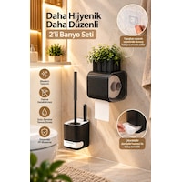 Porsima 2li Banyo Seti Yapışkanlı Banyo Tuvalet Kağıtlığı Tuvalet Fırçası Peçetelik Tuvalet Fırçalığı Siyah Porsima 2li Banyo Seti Yapışkanlı Banyo Tuvalet Kağıtlığı Tuvalet Fırçası Peçetelik Tuvalet Fırçalığı Siyah