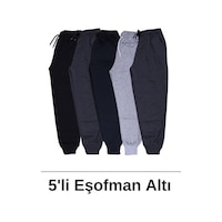 Panios Kids Erkek Çocuk 5'li Beli Lastikli Düz Eşofman Altı Füme Panios Kids Erkek Çocuk 5'li Beli Lastikli Düz Eşofman Altı Füme