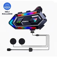 Y20 Max Su Geçirmez Kask 2 Kişi Bağlantılı Rgb Intercom Y20 Max Su Geçirmez Kask 2 Kişi Bağlantılı Rgb Intercom