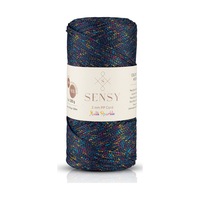 Sensy Multi Sparkle Simli 200 Gr Polyester Makrome Ipi Lacivert 2 Mm-230 M Çanta İpliği Sensy Multi Sparkle Simli 200 Gr Polyester Makrome Ipi Lacivert 2 Mm-230 M Çanta İpliği