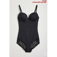 Kadın Siyah W5 Çıtçıtlı Toparlayıcı Dantel Detaylı Destekli Cup Tasarım Askılı Body Kadın Siyah W5 Çıtçıtlı Toparlayıcı Dantel Detaylı Destekli Cup Tasarım Askılı Body