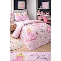 Kız Çocuk Genç Pike Yatak Örtüsü Takımı Prenses Desen Kapitone Pamuklu 4 Mevsim Çarşafsız 160x230 Pembe Kız Çocuk Genç Pike Yatak Örtüsü Takımı Prenses Desen Kapitone Pamuklu 4 Mevsim Çarşafsız 160x230 Pembe