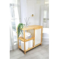 Digithome Bambu 3 Raflı Kumaş Sepetli Banyo Düzenleyici Kirli Çamaşır Sepeti D/8 Jw-22750 Naturel Digithome Bambu 3 Raflı Kumaş Sepetli Banyo Düzenleyici Kirli Çamaşır Sepeti D/8 Jw-22750 Naturel