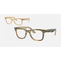 Rb4340 8383 50 Fotokromik Wayfarer Unisex Premium Mavi Işık Korumalı Gözlük Çizgili Kahverengi