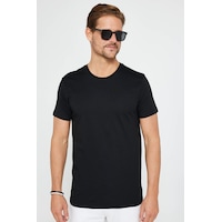 Tudors Erkek Slim Fit Dar Kesim %100 Organik Pamuk Yumuşak Dokulu Basic Bisiklet Yaka Tişört-31079-siyah Siyah Tudors Erkek Slim Fit Dar Kesim %100 Organik Pamuk Yumuşak Dokulu Basic Bisiklet Yaka Tişört-31079-siyah Siyah