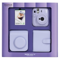Instax Mini 13 Fotoğraf Makinesi 10'lu Film Kare Albüm + Deri Kılıf Bundle Box