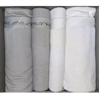 Özdilek Foglıa Beyaz-yeşil Best Set Hamam Takımı Nakışlı-2 Özdilek Foglıa Beyaz-yeşil Best Set Hamam Takımı Nakışlı-2