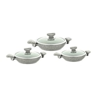 Oms 3004.01 Gri Sahan Seti 18-20-22 CM Oms 3004.01 Gri Sahan Seti 18-20-22 CM