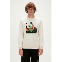 Bad Bear Re-bamboo Crewneck Erkek Sweatshirt-27540-beyaz Beyaz Bad Bear Re-bamboo Crewneck Erkek Sweatshirt-27540-beyaz Beyaz