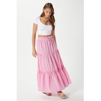 Ritnice Kadın Elanora Pembe Astarlı Katlı Poplin Etek Pembe Ritnice Kadın Elanora Pembe Astarlı Katlı Poplin Etek Pembe