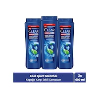 Clear Men Kepeğe Karşı Etkili Şampuan Cool Sport Menthol 600 Ml X3 Clear Men Kepeğe Karşı Etkili Şampuan Cool Sport Menthol 600 Ml X3