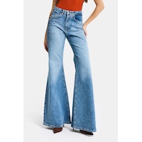 it's basic Kadın Mavi 4s6-4 Mry Flare Fit Komfort Kumaş Denim Jean