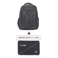 Case Club Büyük Laptop Sırt Çantası 17 İnç + Kılıf Hediyeli Siyah Case Club Büyük Laptop Sırt Çantası 17 İnç + Kılıf Hediyeli Siyah