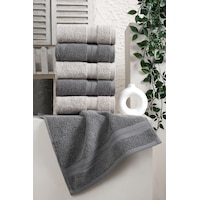 Soft Touch Kitchen %100 Pamuklu 6 Lı El & Yüz Ve Mutfak Havlu Seti 30x30 Cm Antrasit - Gri Gri - Antrasit Soft Touch Kitchen %100 Pamuklu 6 Lı El & Yüz Ve Mutfak Havlu Seti 30x30 Cm Antrasit - Gri Gri - Antrasit