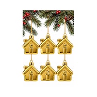 Waldern 6lı 6 Cm Ev Figürlü Yılbaşı Çam Ağacı Süsü Gold Waldern 6lı 6 Cm Ev Figürlü Yılbaşı Çam Ağacı Süsü Gold