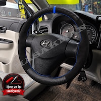 Hyundai Accent Era Dikme Direksiyon Kılıfı Alcantara Süet Mat Karbon Mavi Yüzük Ve Dikiş 2006-2012 Siyah Hyundai Accent Era Dikme Direksiyon Kılıfı Alcantara Süet Mat Karbon Mavi Yüzük Ve Dikiş 2006-2012 Siyah
