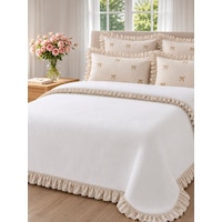 Uçkan Home %100 Pamuk Fırfırlı Çift Kişilik Yatak Örtüsü Seti----uh-pk-10 Kahverengi-beyaz Uçkan Home %100 Pamuk Fırfırlı Çift Kişilik Yatak Örtüsü Seti----uh-pk-10 Kahverengi-beyaz