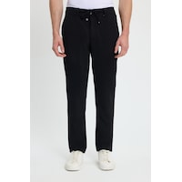Tudors Erkek Slim Fit Dar Kesim Beli Lastikli Bağcık Detaylı Siyah Pantolon-41665 Siyah Tudors Erkek Slim Fit Dar Kesim Beli Lastikli Bağcık Detaylı Siyah Pantolon-41665 Siyah