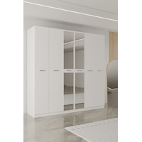 Aeka Ae-2191 Hisar Aynalı 6 Kapaklı Çok Bölmeli Askılı Ve Raflı Geniş Hacimli Gardırop 210x210 Cm Beyaz Aeka Ae-2191 Hisar Aynalı 6 Kapaklı Çok Bölmeli Askılı Ve Raflı Geniş Hacimli Gardırop 210x210 Cm Beyaz