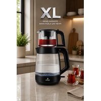 Emsan Glass Tea XL 1900 W 2 in 1 Cam Çay Makinesi ve Kettle