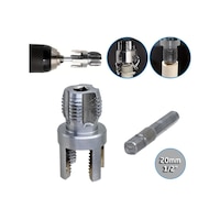 6423 Pvc Pprc Boru İç Ve Dış Diş Açma Aparatı 1/2" 20 Mm 6423 Pvc Pprc Boru İç Ve Dış Diş Açma Aparatı 1/2" 20 Mm