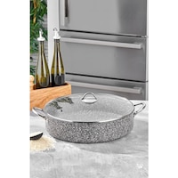 Taç Ultra Granit Basık Tencere Metal Saplı 36 Cm Açık Gri Taç Ultra Granit Basık Tencere Metal Saplı 36 Cm Açık Gri