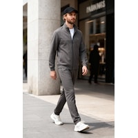Tommy Life Koyu Gri Pamuklu Kalın Yumuşak Dokulu Comfort Fit Basic Erkek Eşofman Takım - 85260 Koyu Gri Tommy Life Koyu Gri Pamuklu Kalın Yumuşak Dokulu Comfort Fit Basic Erkek Eşofman Takım - 85260 Koyu Gri
