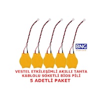 Vestel Uyumlu Etkileşimli Akıllı Tahta Kablolu Soketli Bios Pili 5 Adet Vestel Uyumlu Etkileşimli Akıllı Tahta Kablolu Soketli Bios Pili 5 Adet