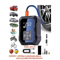 H-9293 Akıllı 4000mah Şarjlı Hava Pompası Kompresörü 150psi Araç Lastik, Bisiklet, Top Şişirme Oto Hava Kompresörü Digital H-9293 Akıllı 4000mah Şarjlı Hava Pompası Kompresörü 150psi Araç Lastik, Bisiklet, Top Şişirme Oto Hava Kompresörü Digital